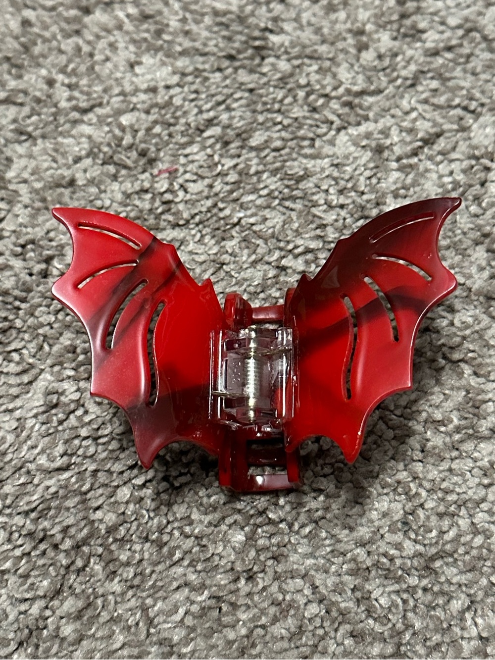 Red Bat Wing Hair Clip